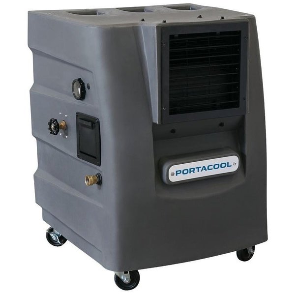 Portacool Cyclone Portable Evaporative Cooler, 10 gal Tank, 2Speed, 115 V, 25 A, Gray PACCY120GA1